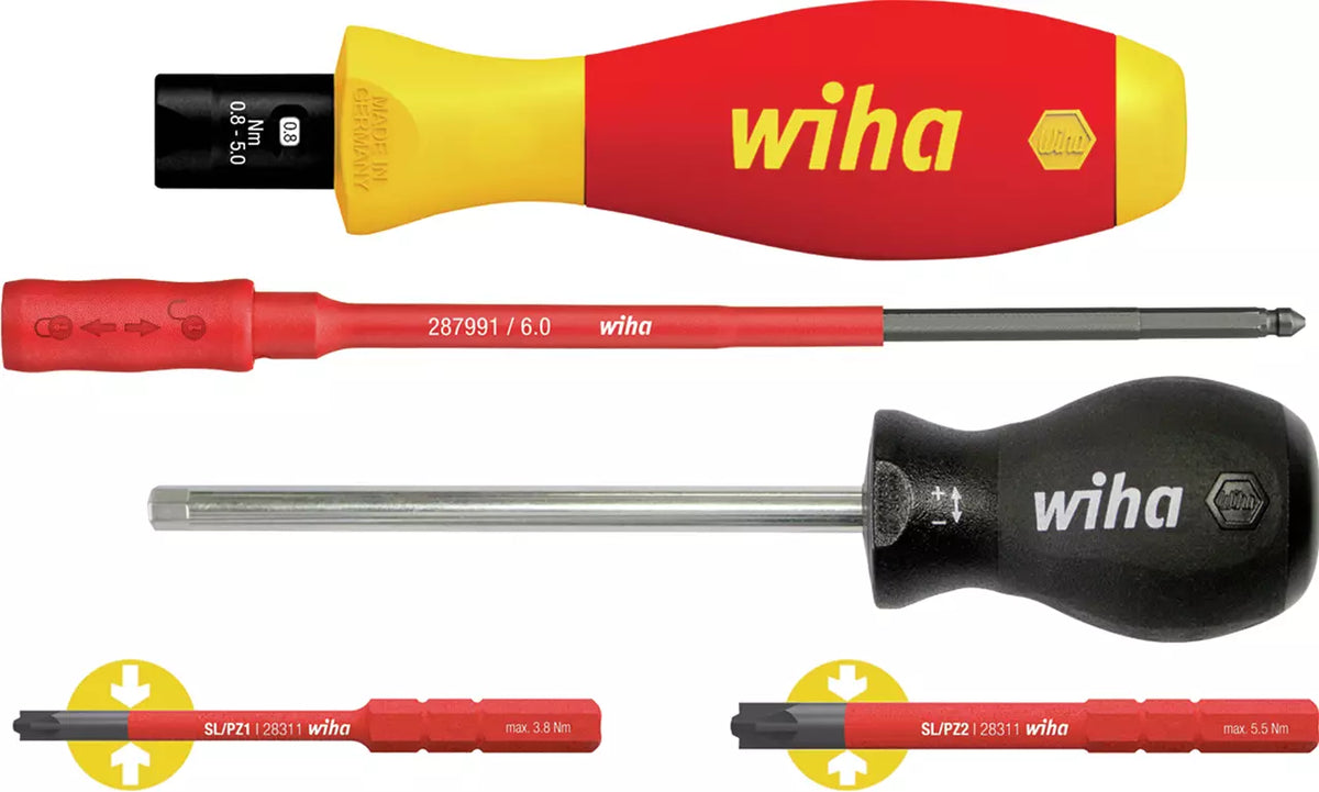 Juego de destornilladores dinamométricos TorqueVario®-S electric
